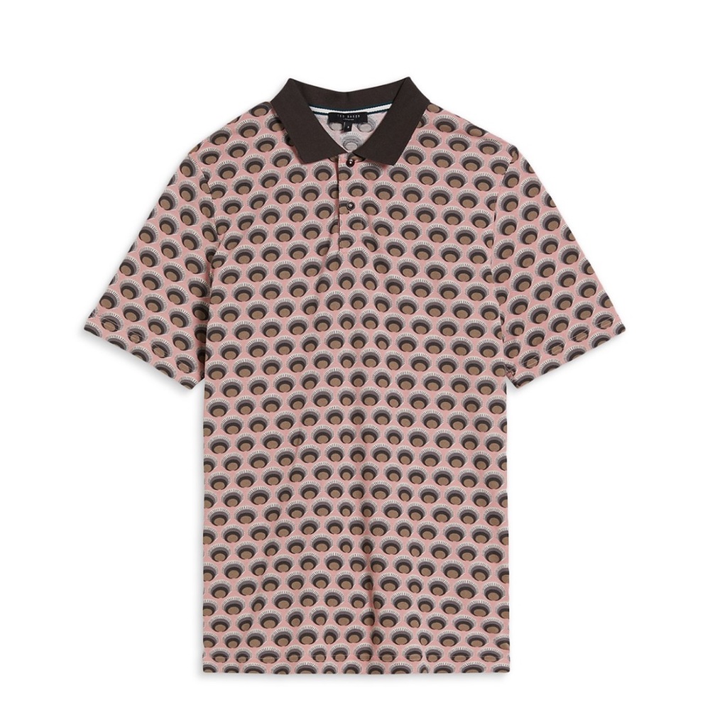 TED BAKER
Berner Ombré Spot Polo XXL Light Pink